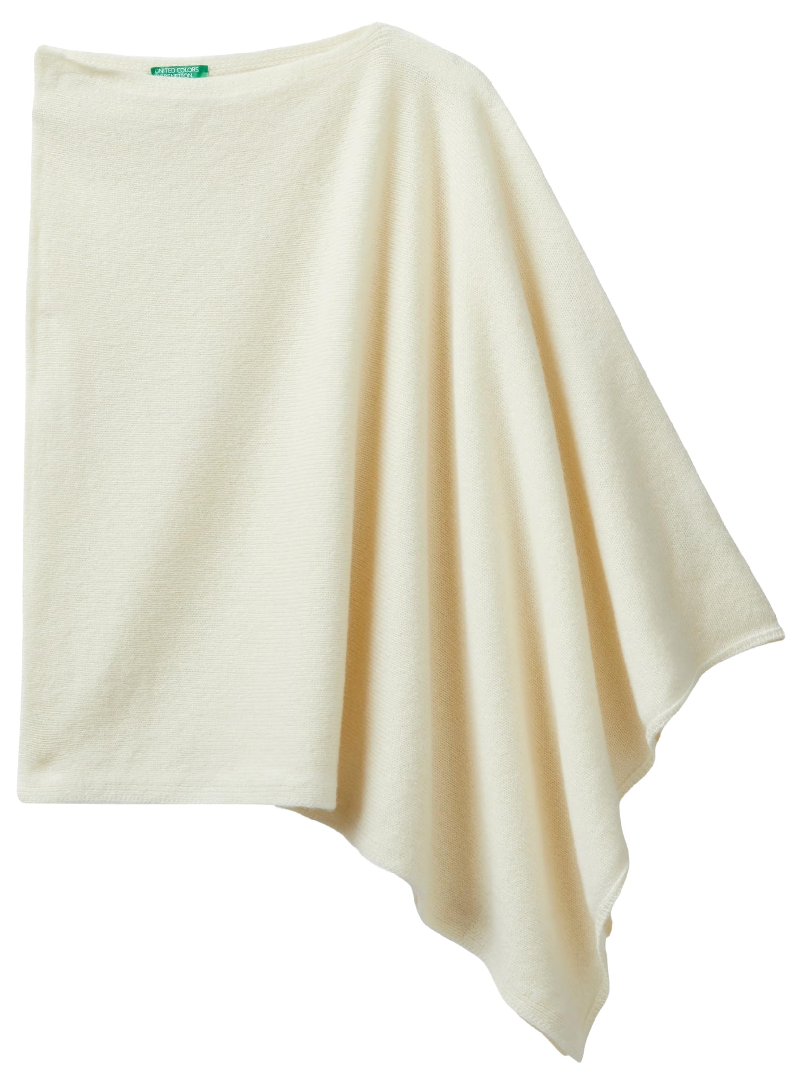 Benetton Mantella Donna 100% Lana Shetland Filato Italiano