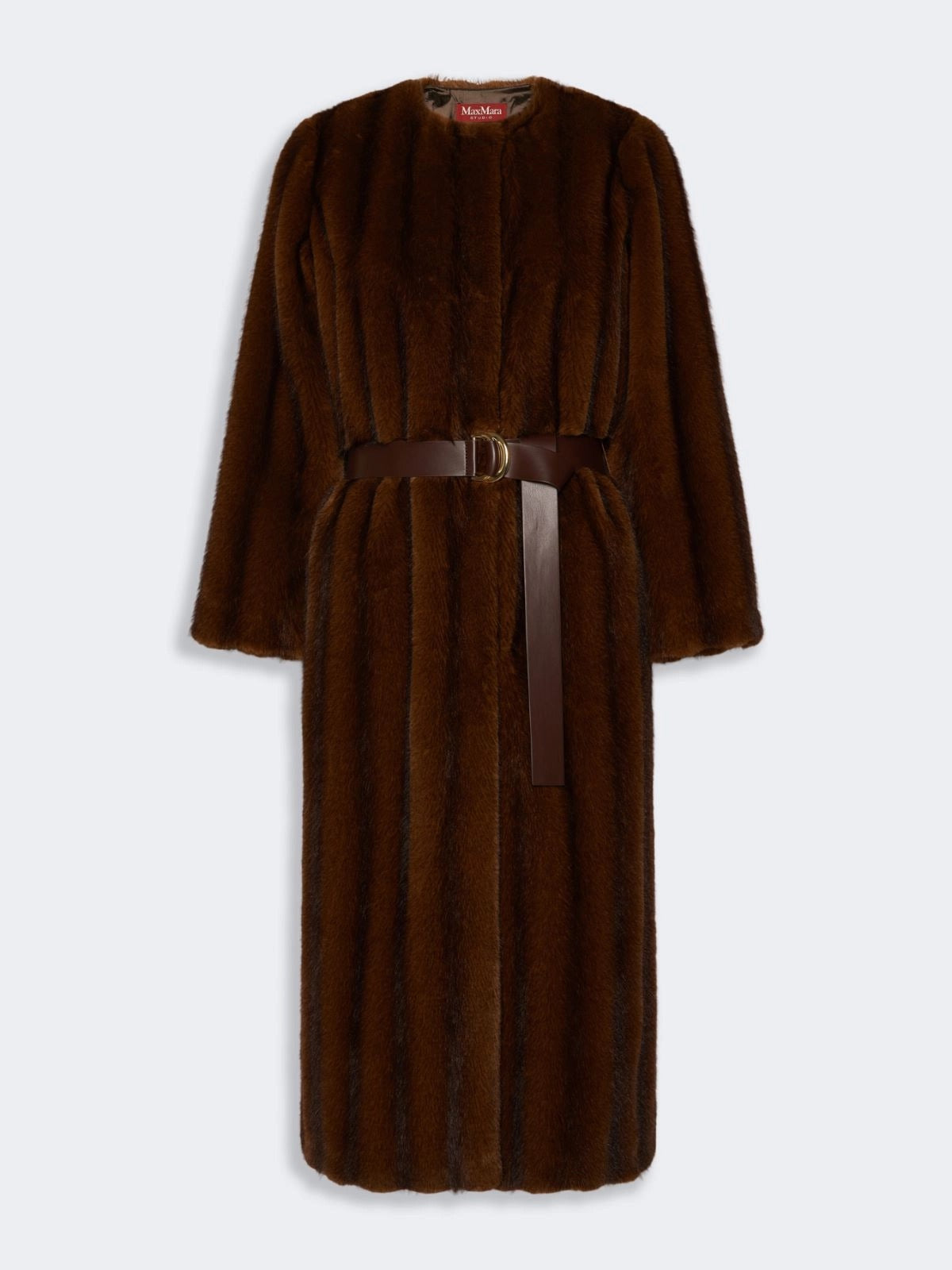 Max Mara Studio MSTORMA001 cappotto nocciola pelliccia