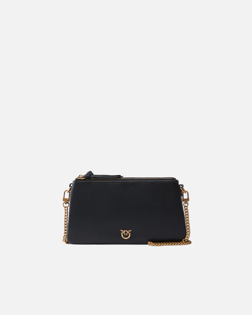 Pinko Mini Double 105359 Borsa Donna Nero Antique Gold