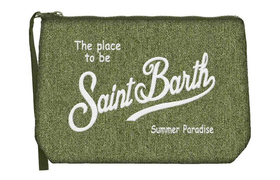 MC2 Saint Barth Aline Denim Pochette Verde