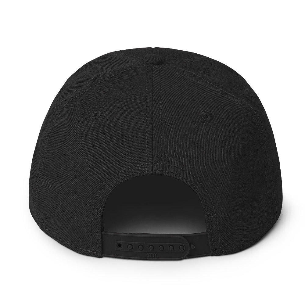 Pure Trash Straight Gas snapback cappello nero visiera piatta