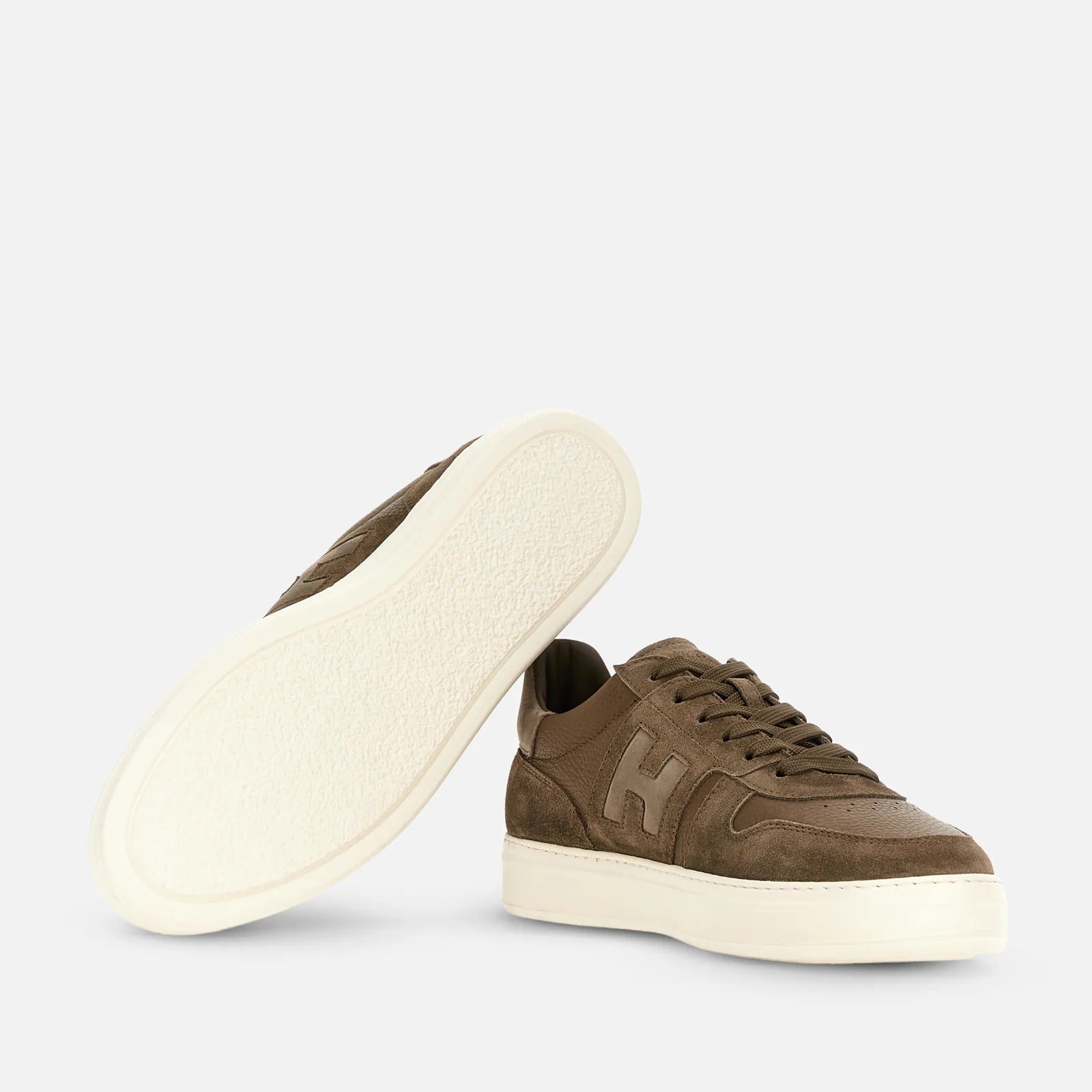 Hogan H-TV HXM6680FZ00VG Sneakers Verde Pelle Uomo