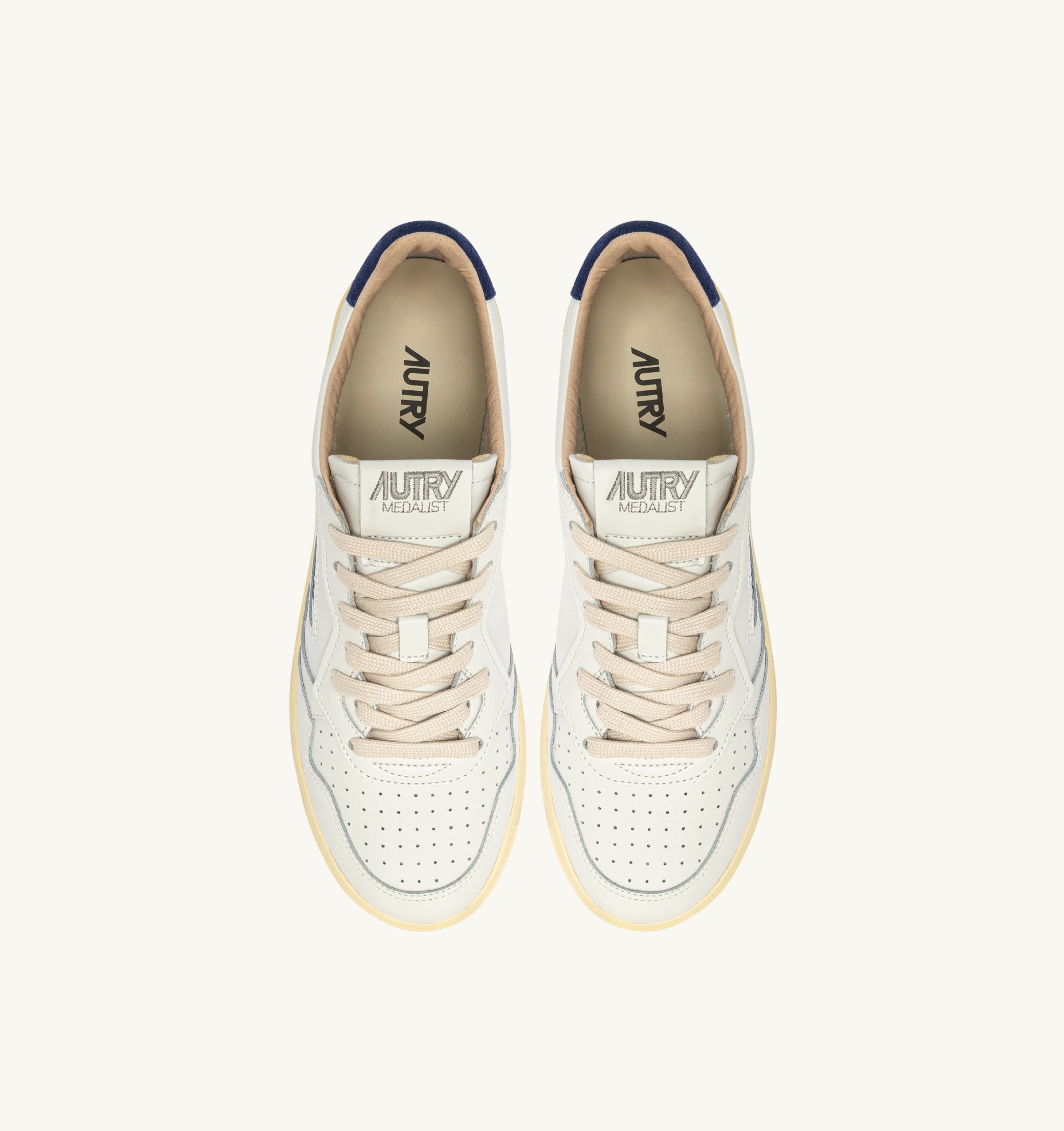 Autry Medalist Low AULM Sneaker Uomo White Blue Depth