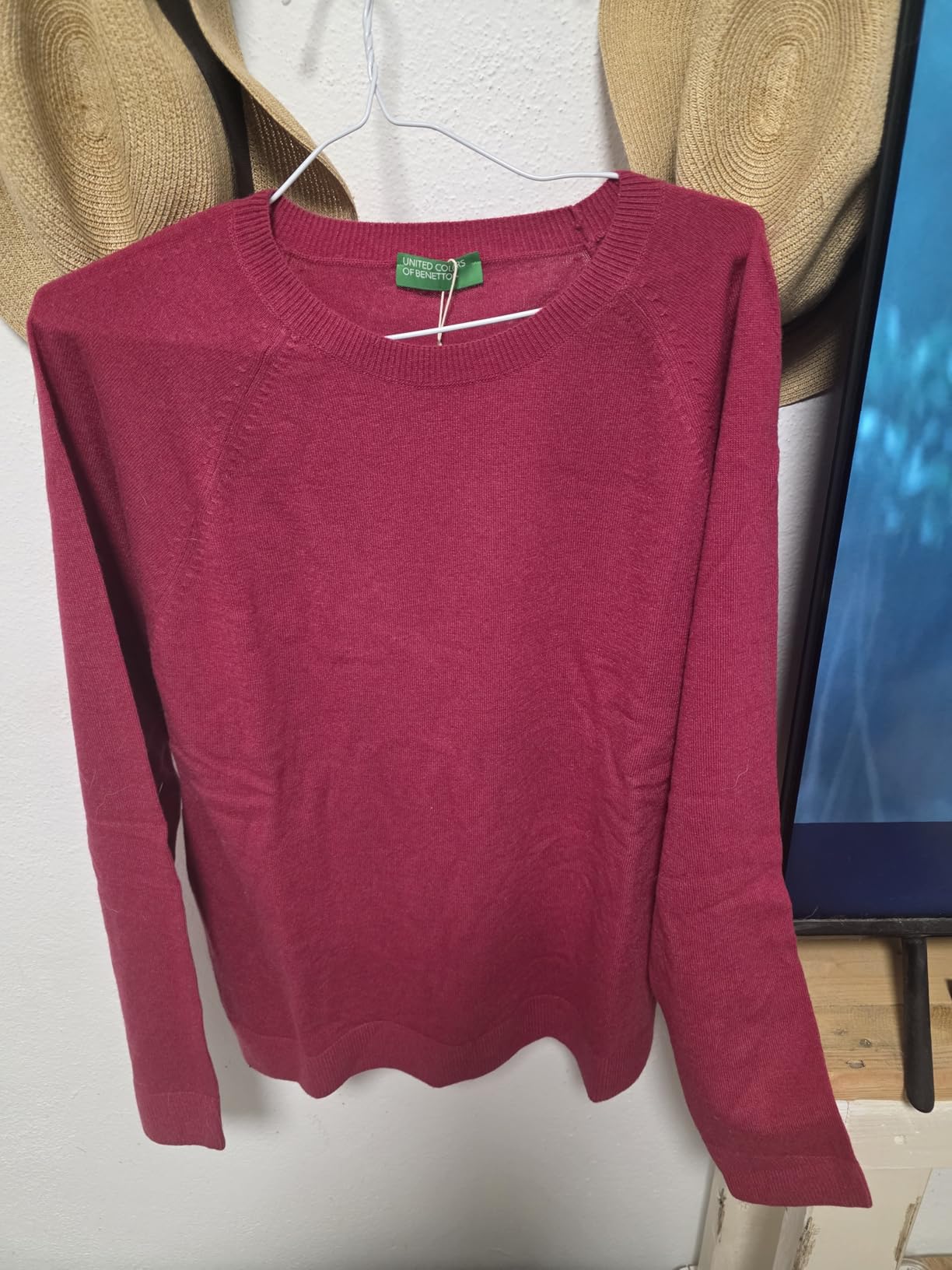 Benetton Maglieria Maglia Donna Marrone Lana Girocollo