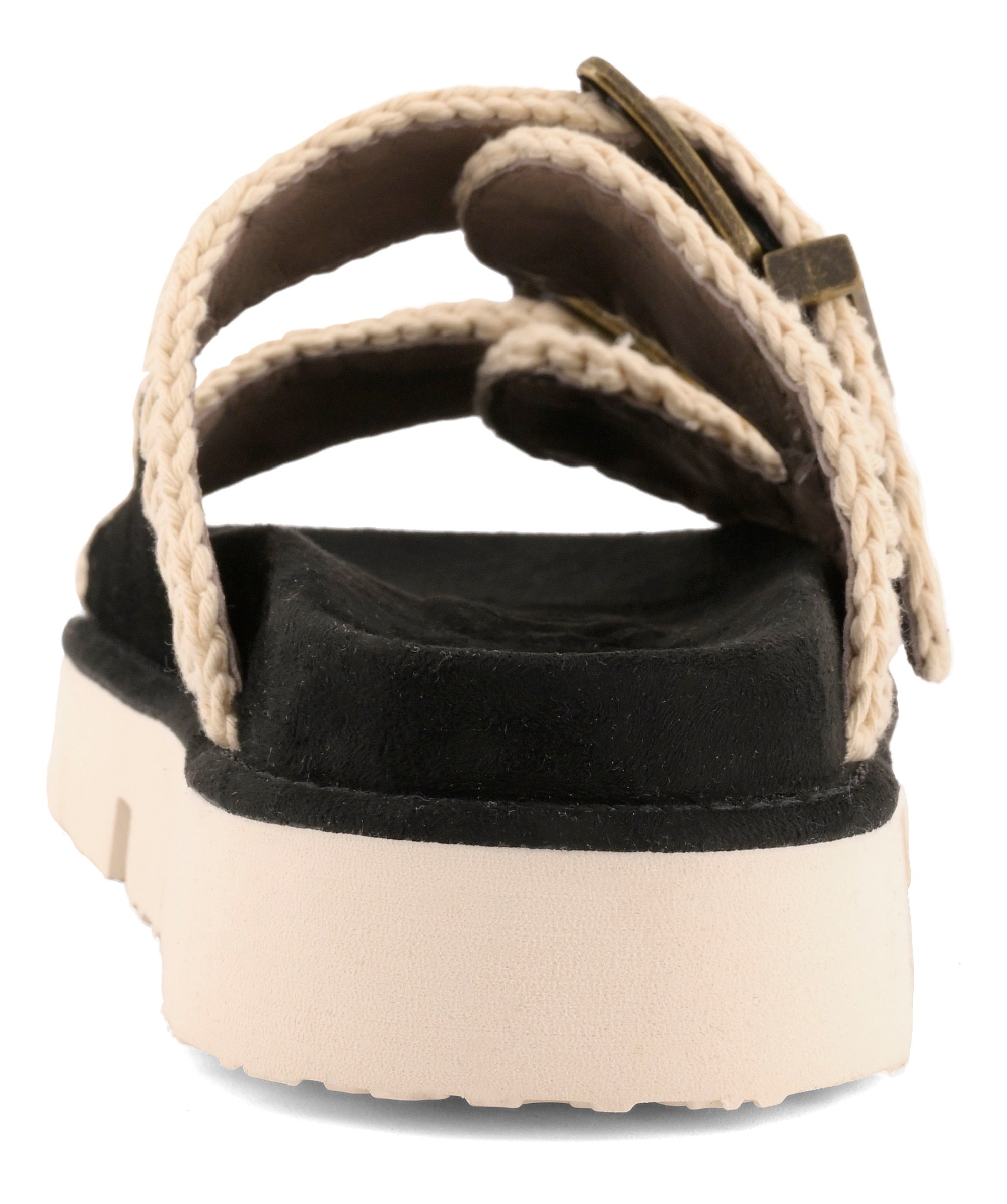 Mou Bio Two Buckles SW461005A sandalo nero bianco camoscio