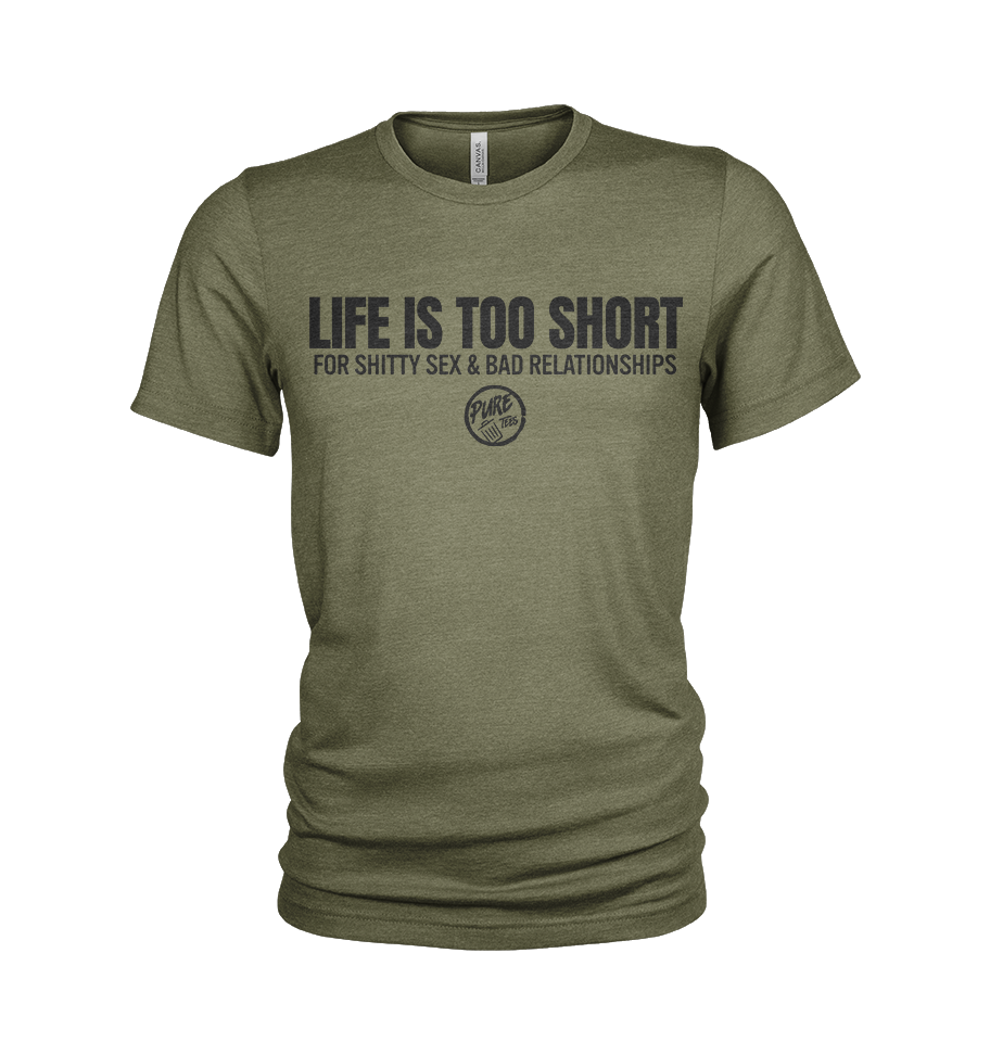 Pure Trash Life is Too Short T-shirt uomo cotone regular