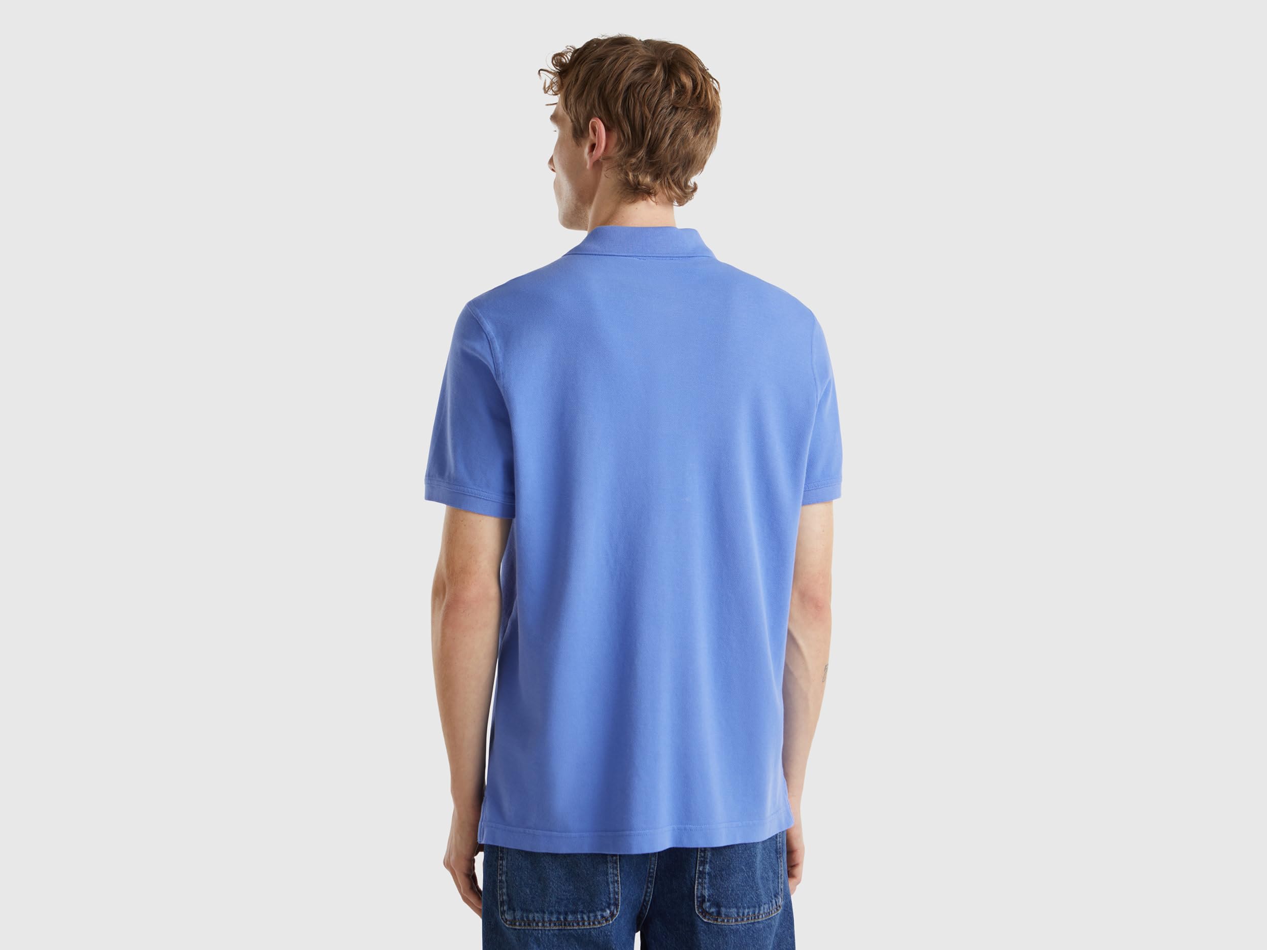 Benetton Polo Piquet Regular Logo Uomo Manica Corta
