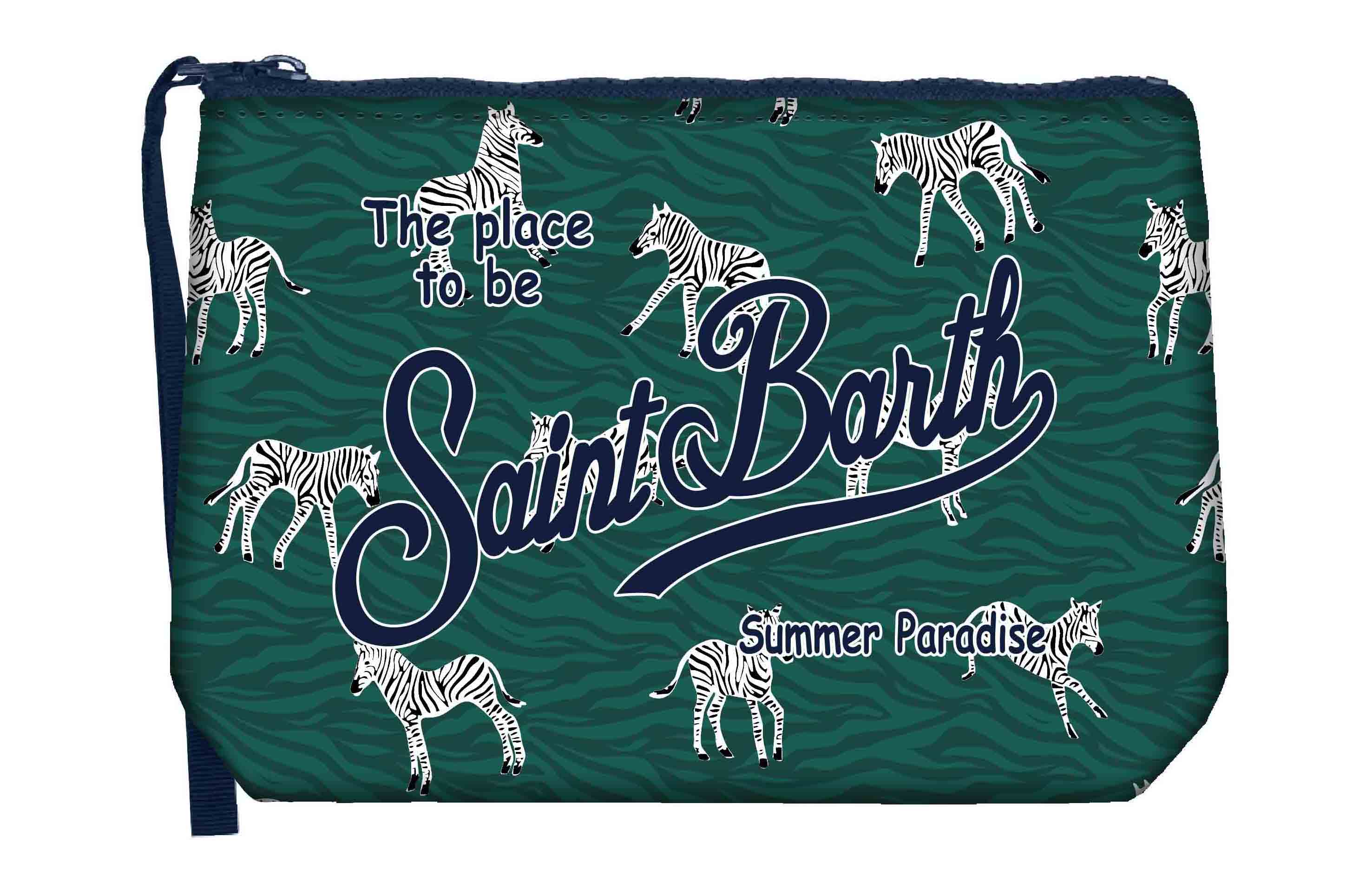MC2 Saint Barth Aline 02465L pochette zebra verde scuba