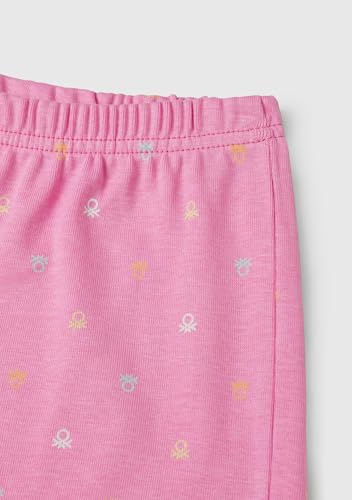Benetton 33on0p08a pigiama bambina 90 t-shirt+short fantasia
