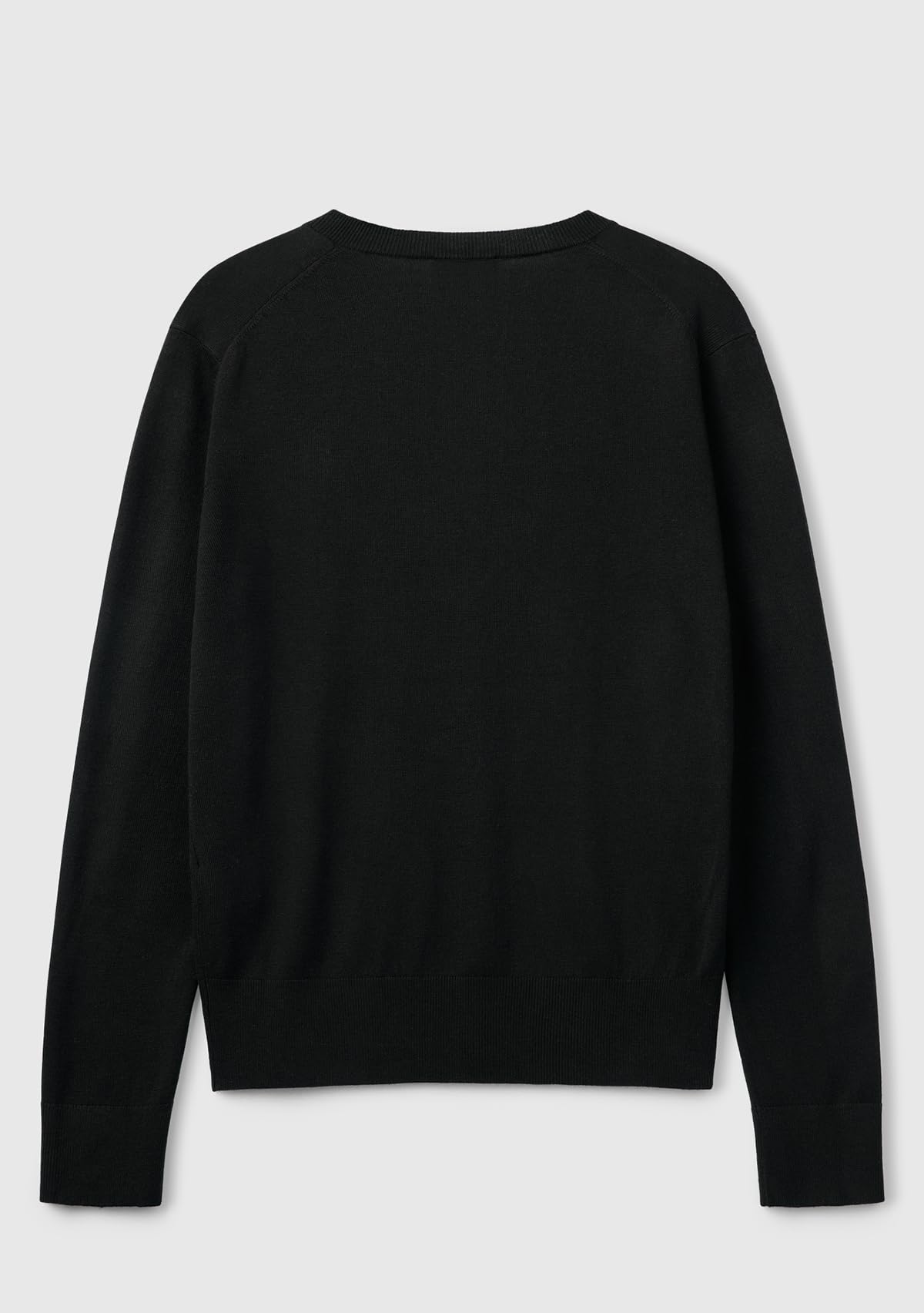 Benetton 1zred402l Maglione Donna Scollo V Nero
