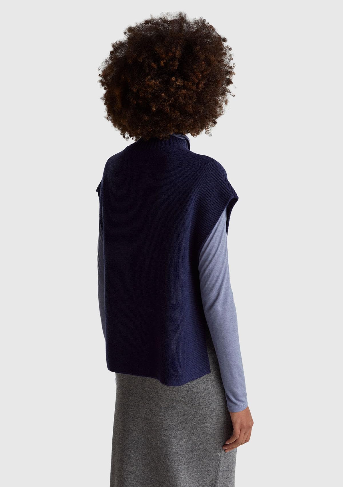 Benetton 1244d10ef Gilet Donna lupetto morbido