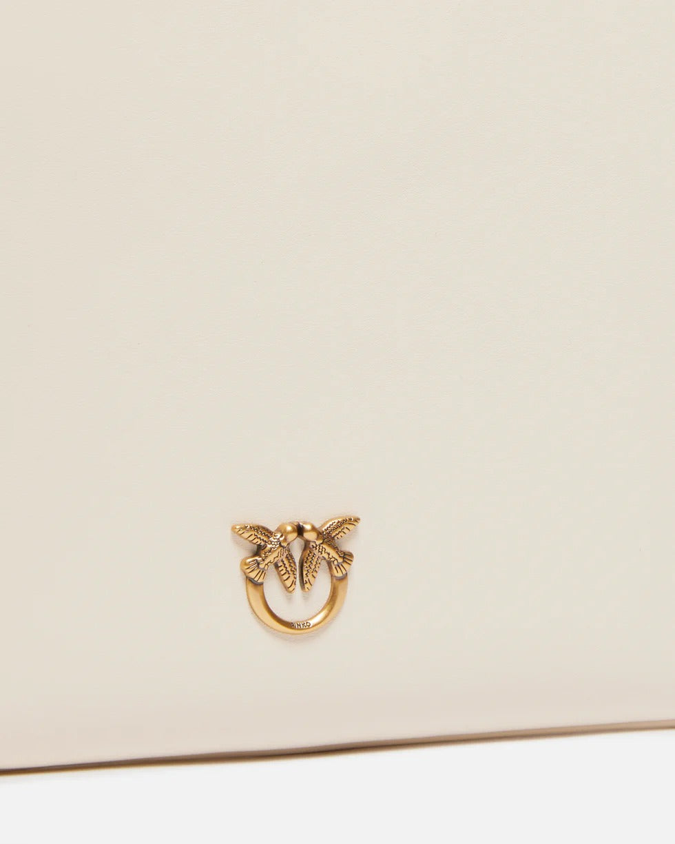 Pinko Flat Love Simply 100455 A0F1 borsa bianco antique gold