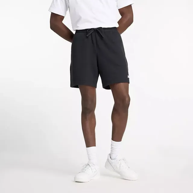 New Balance MS4152 Shorts French Terry Nero Cotone Uomo