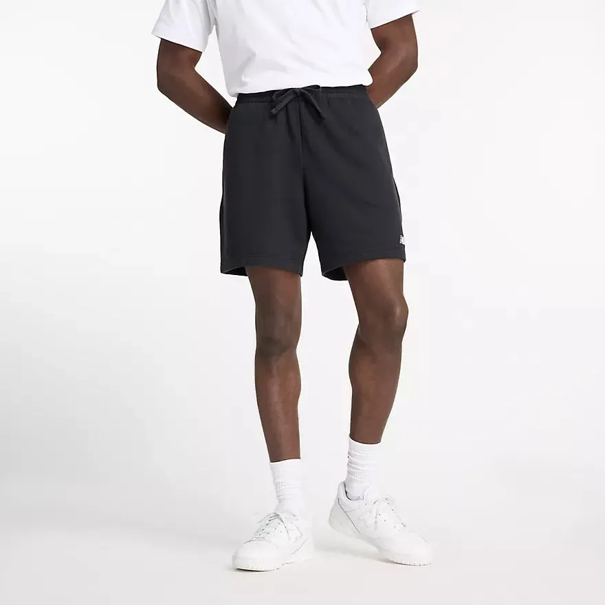 New Balance MS4152 Shorts French Terry Nero Cotone Uomo
