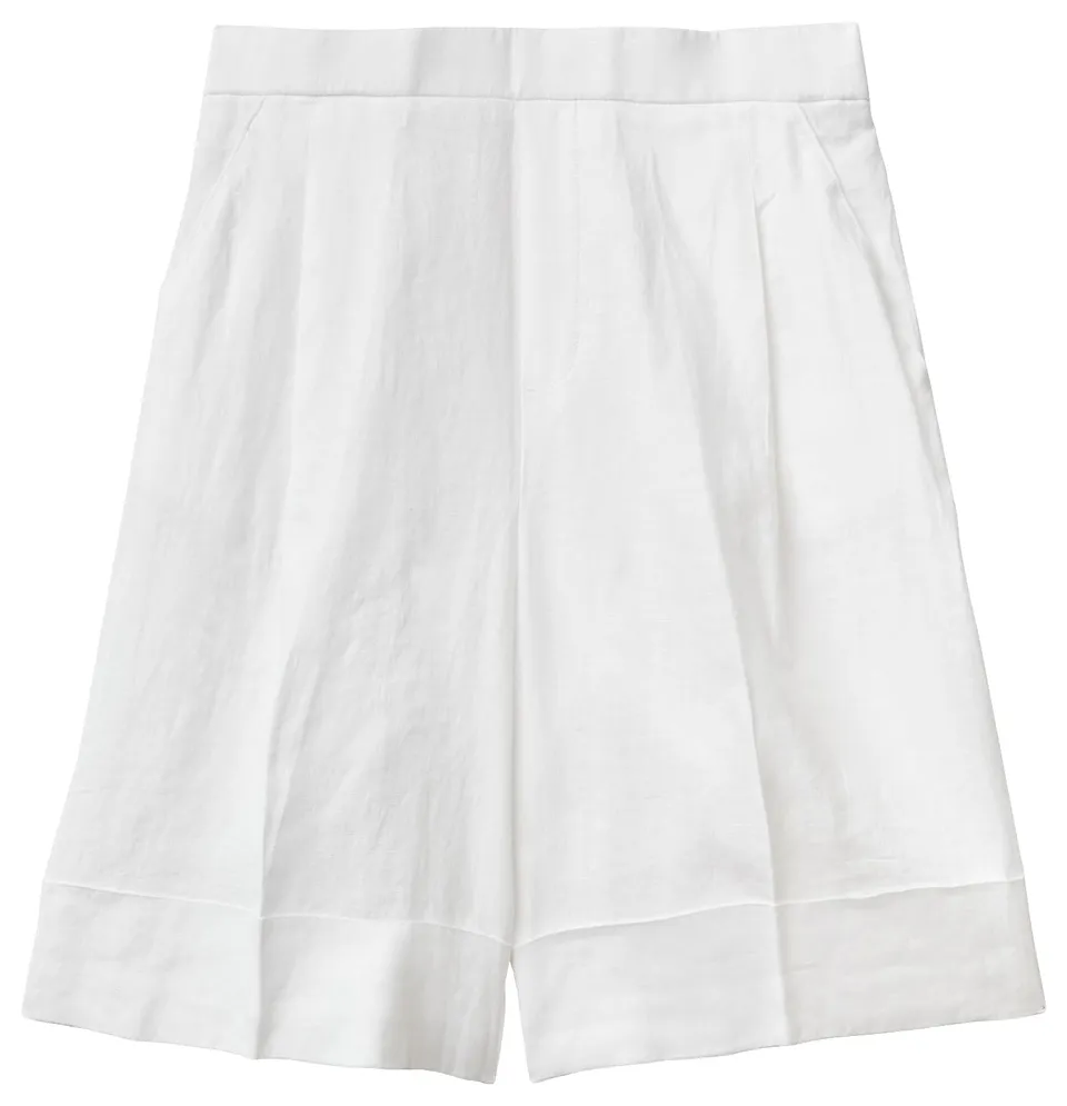 Benetton Pantaloni e Jeans Shorts Donna Bianco Ottico 101