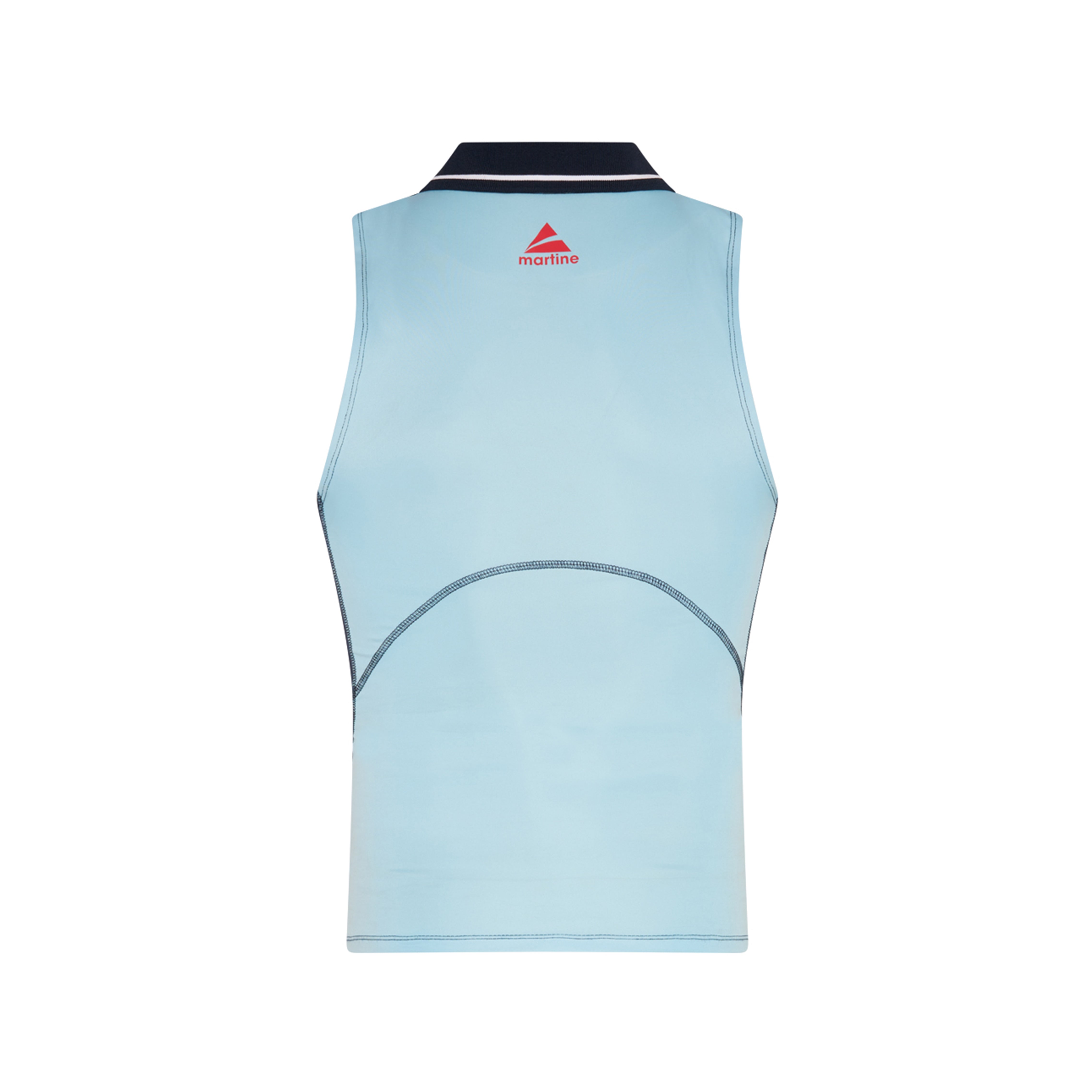 Martine Rose Shrunken Football Vest canotta blu slim