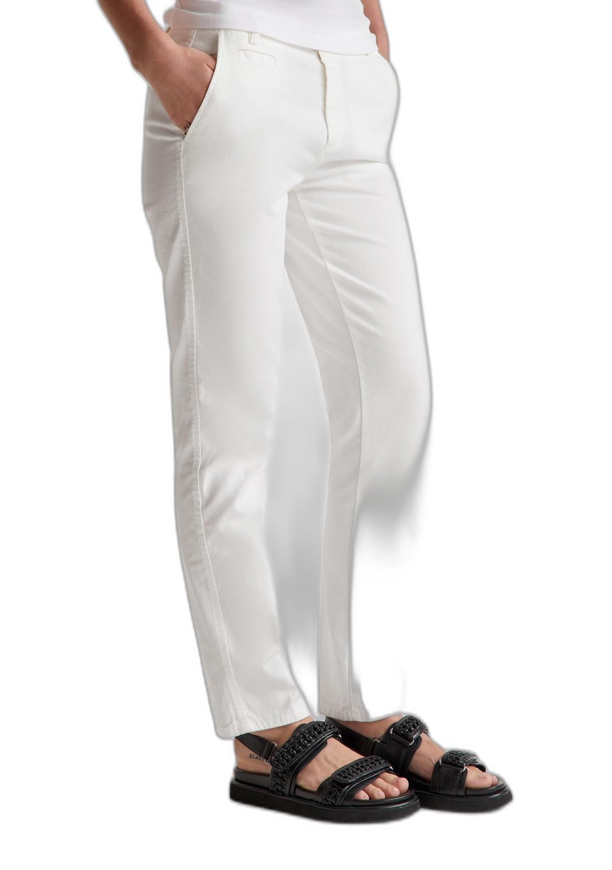 Benetton 4gd7df061 pantaloni donna avio 38 chino slim