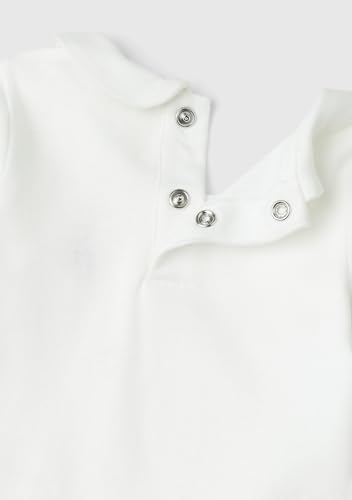 Benetton Maglieria Body Bimbo Bianco 50 Cotone Manica Lunga