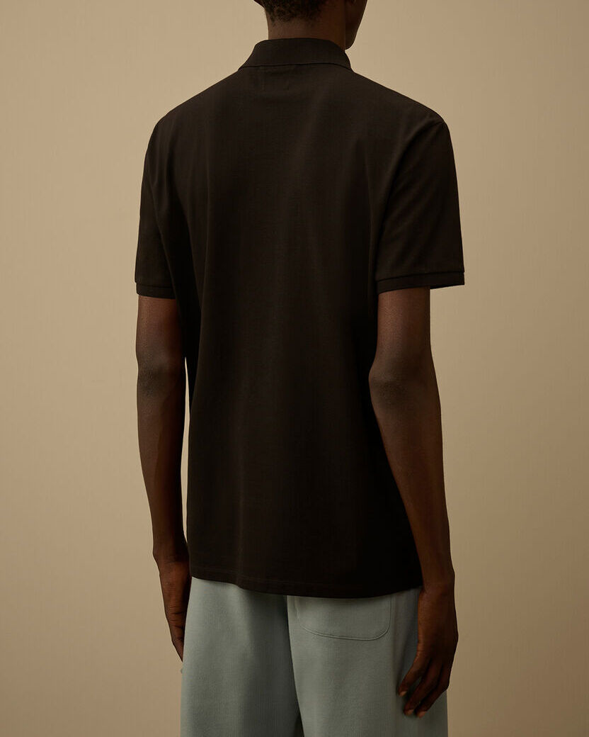 C.P. Company MPL108A polo uomo nero piquet stretch