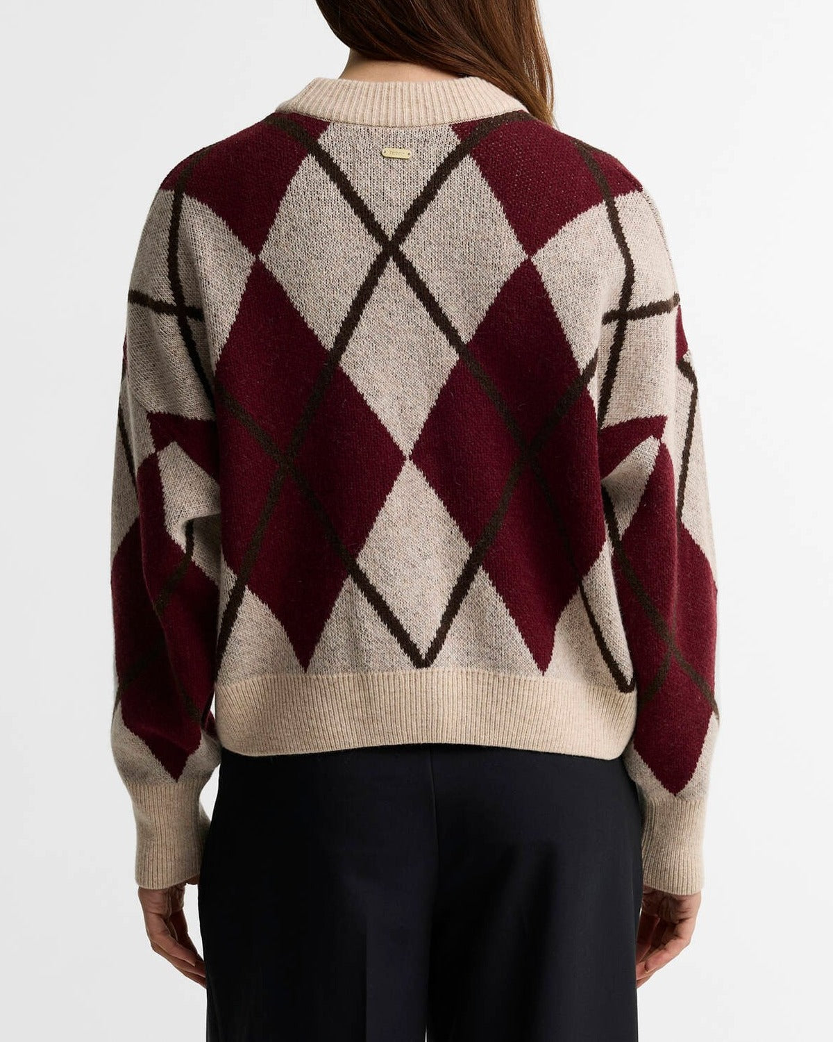 Barbour Harleigh LKN1842 cardigan donna multi vinaccia