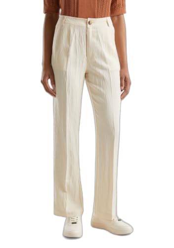 Benetton 47ozdf06f pantaloni donna beige 36 vita alta