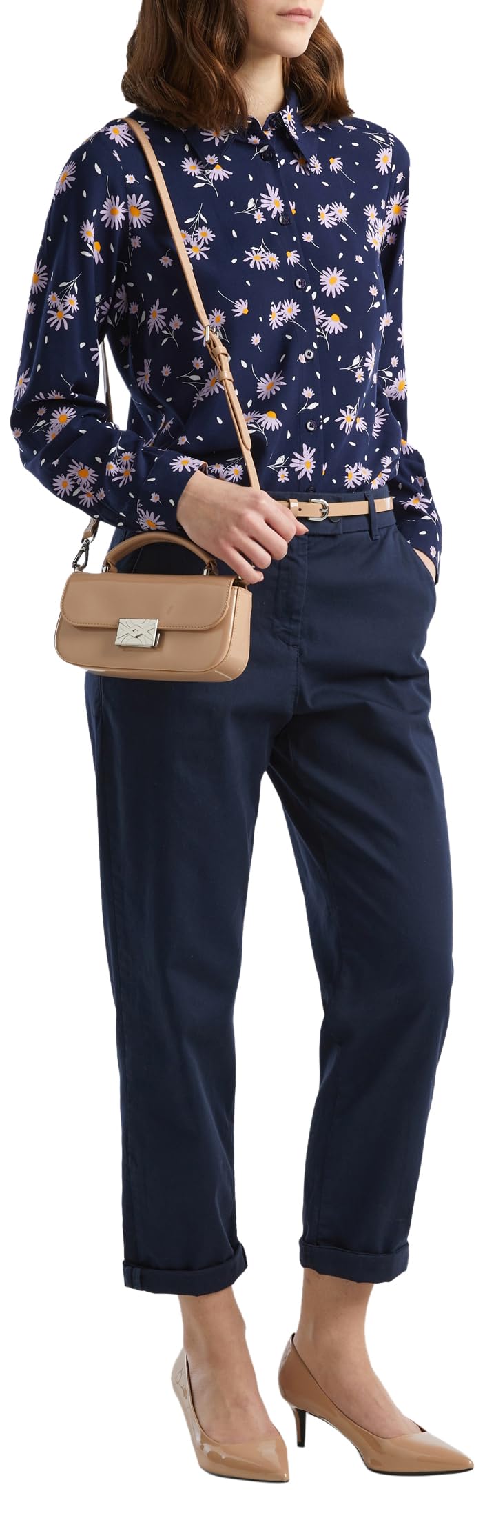 Benetton 4gd7df007 pantalone donna Blu Notte 016 taglia 36