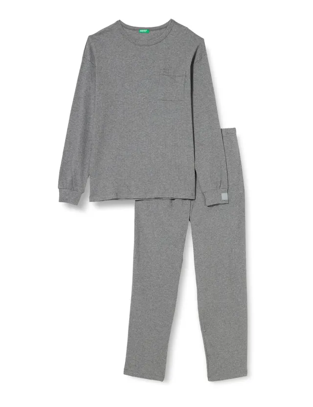Benetton 3w6s4p02f Pigiama Uomo Costa Larga Taglia L