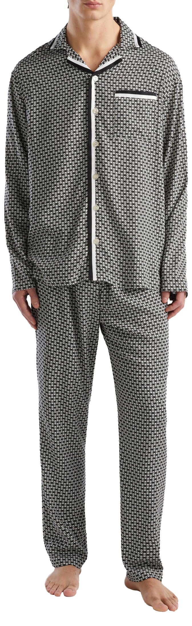 Benetton Intimo e Pigiami Set Pigiama Uomo S viscosa allover