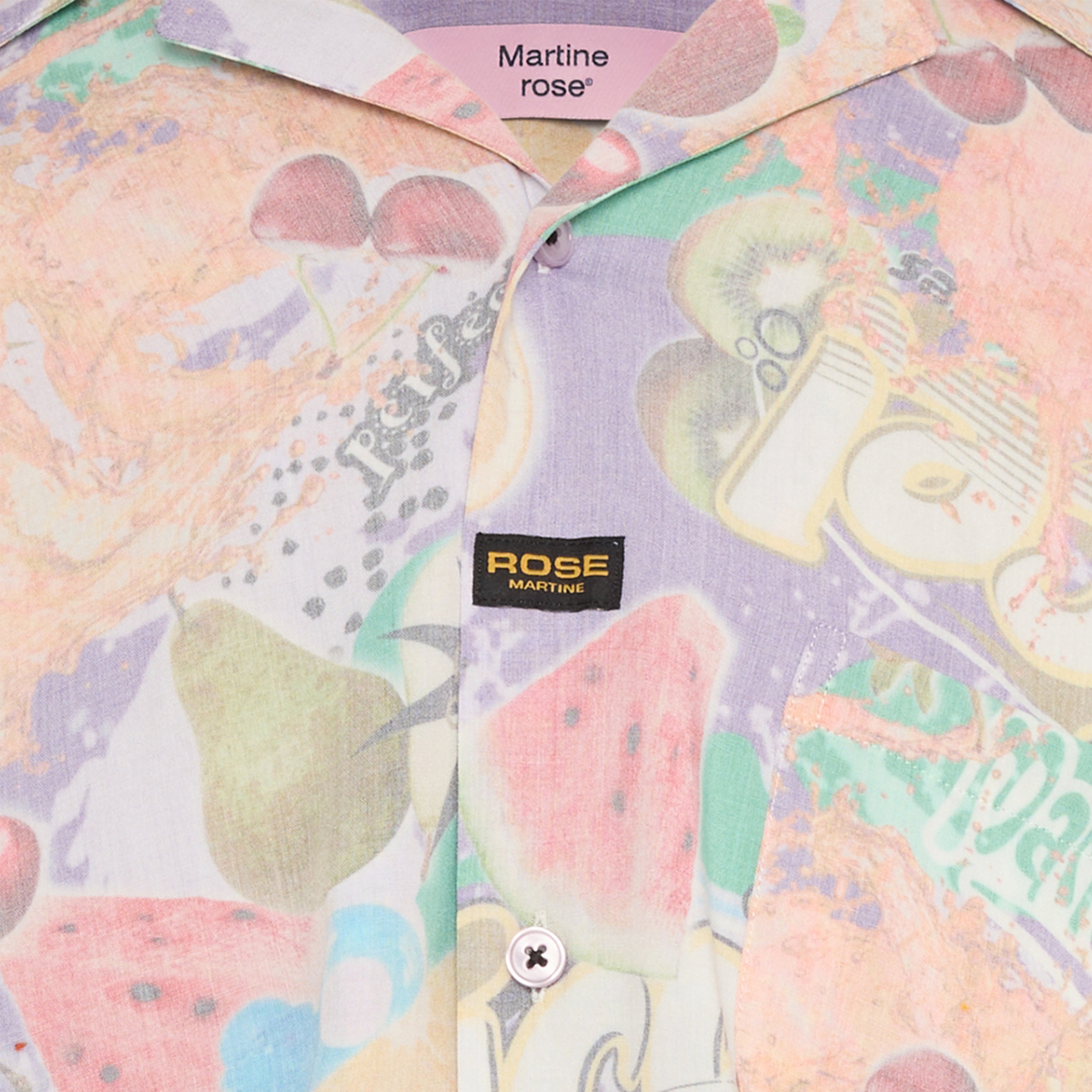 Martine Rose Boxy S/S Shirt camicia multicolor viscosa