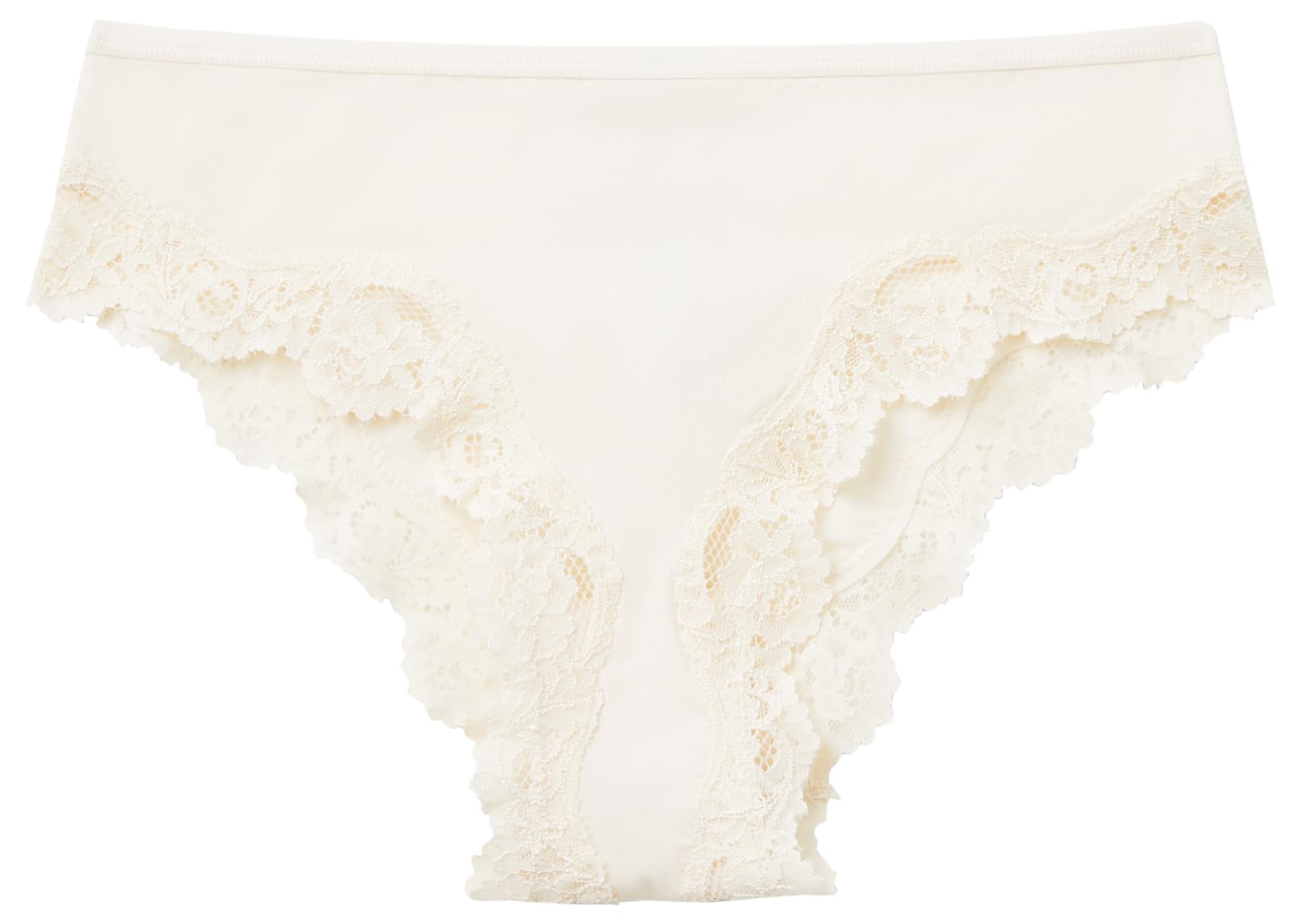 Benetton Slip Donna Mutandine Elastiche con Pizzo Sgambato