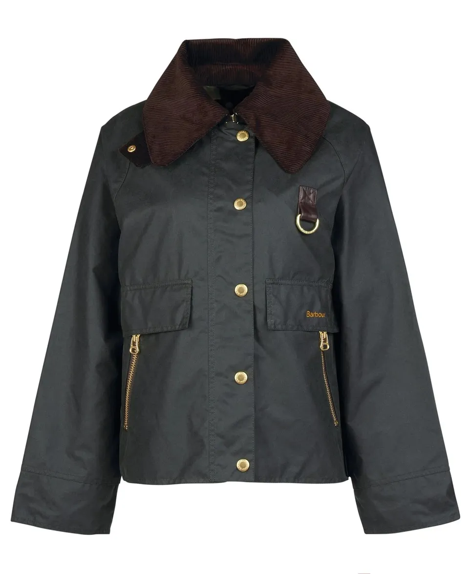 Barbour Catton LWX1333 giacca donna sage cotone cerato