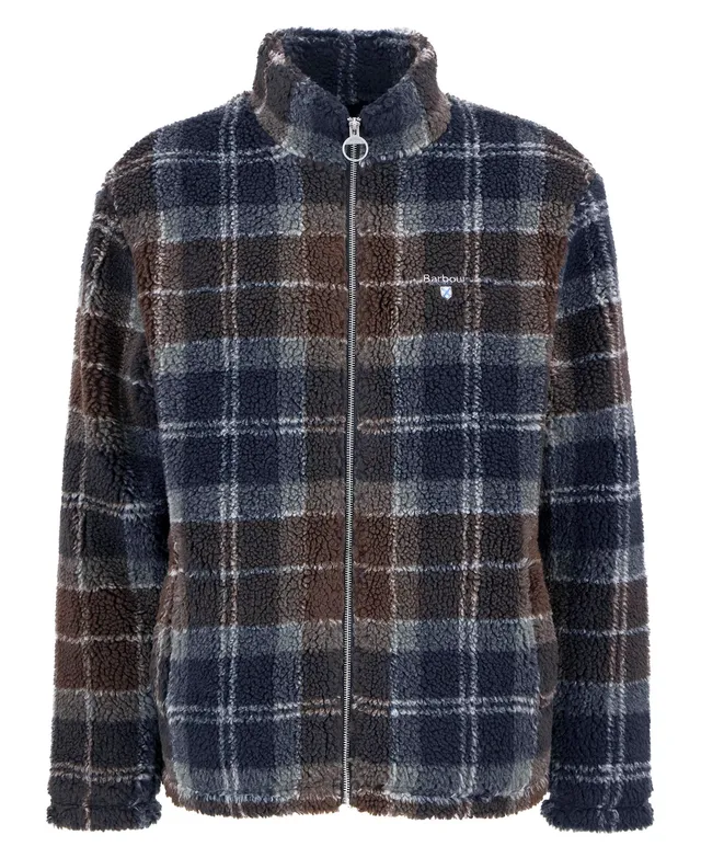 Barbour MFL0187 Sherpa felpa tartan midnight oak zip