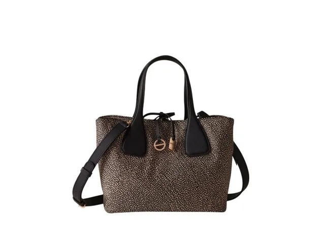 Borbonese Vis a Vis 91010215 Bauletto Op Naturale Nero