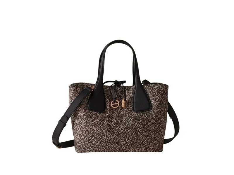 Borbonese Vis a Vis 91010215 Bauletto Op Naturale Nero