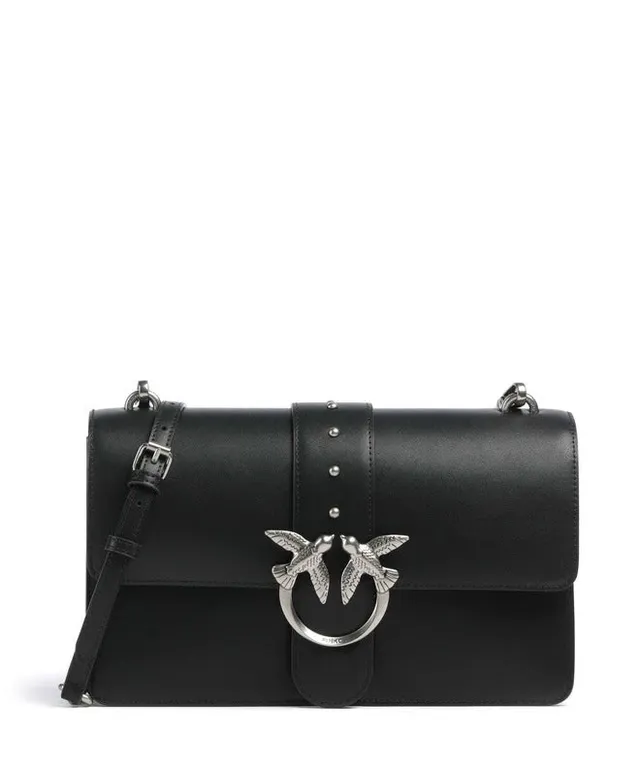 Pinko Love One Classic 105857 A0F1 borsa pelle Nero Old Silver