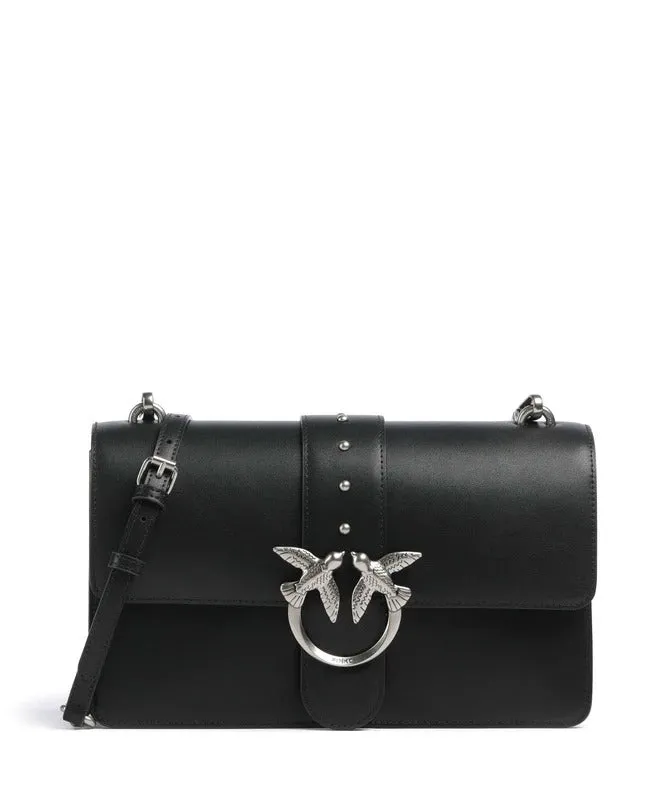 Pinko Love One Classic 105857 A0F1 borsa pelle Nero Old Silver