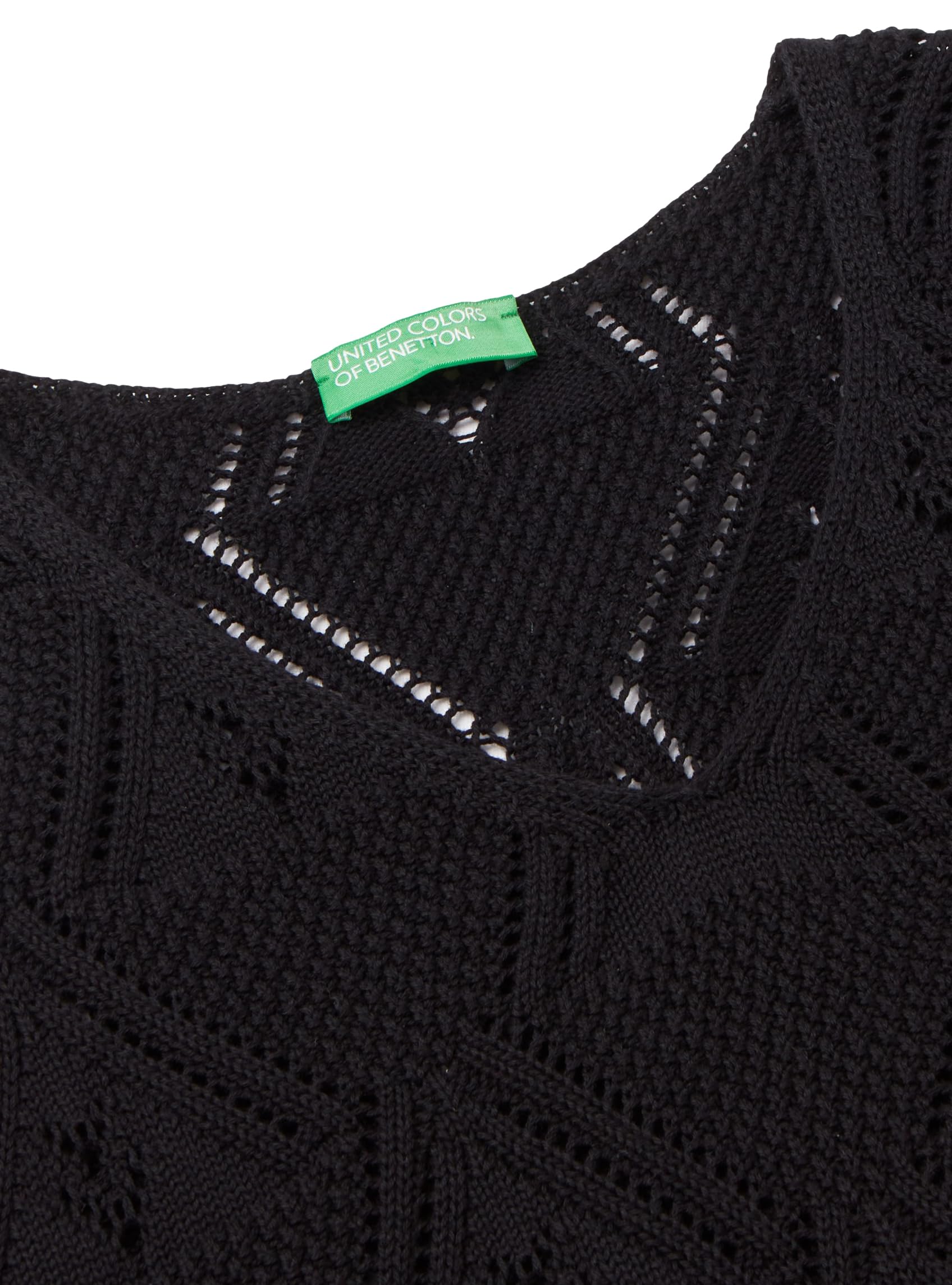 Benetton Maglieria Maglia scollo V finto crochet