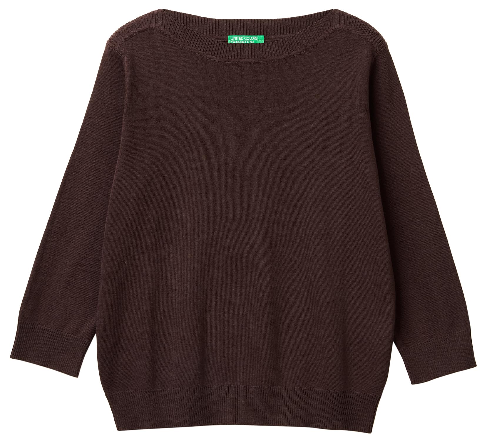 Benetton Maglieria 1c19d10g1 maglia barca gialla manica 3/4