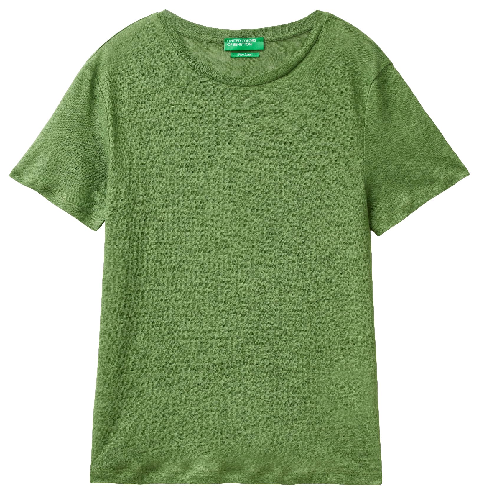 United Colors of Benetton T-Shirt Lino Donna Verde Bosco
