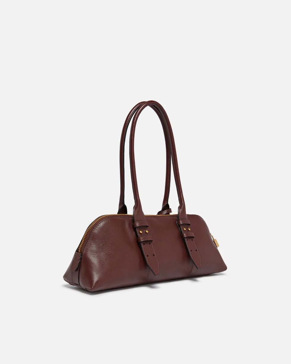 Pinko Escape 106169 A0QO bowling donna burgundy pelle