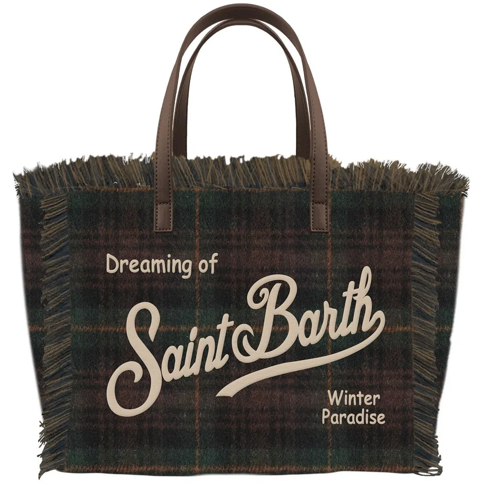 MC2 Saint Barth Vanity Borsa Verde Tartan Lana