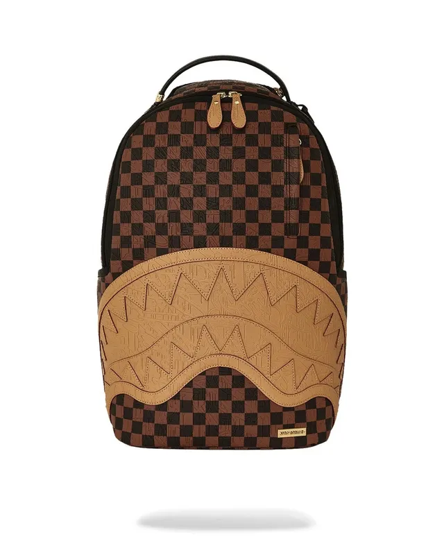 Sprayground Embossed Check 910B8592NSZ zaino marrone PVC