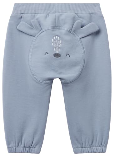 Benetton Pantaloni Tuta Bimbo Felpa Cotone Organico Patch Animali