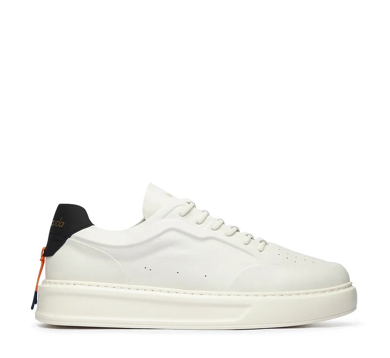 Barracuda Phoenix sneaker uomo bianco nero nappa slip-on