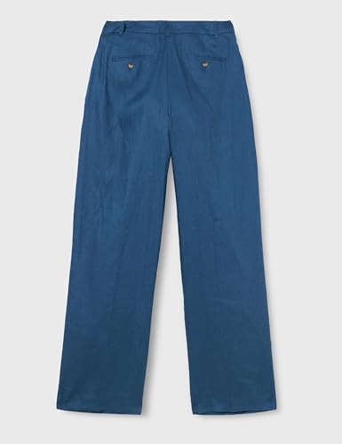 Benetton 4AGHDF05W Pantaloni Donna Lino Vita Regular