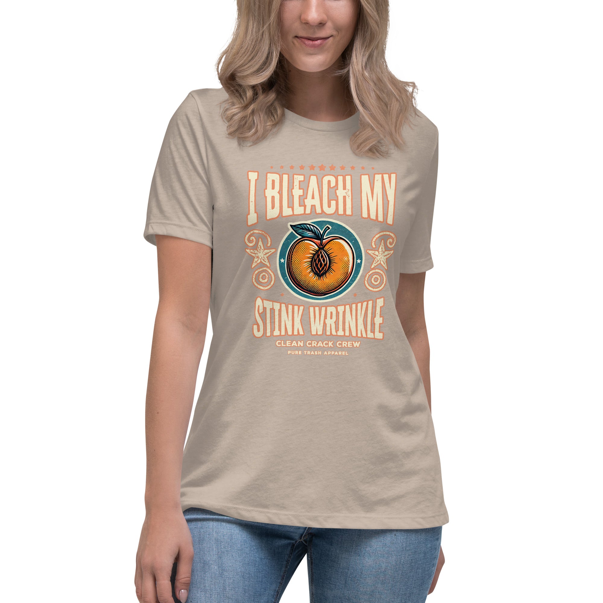 Pure Trash I Bleach My Stink Wrinkle t-shirt donna navy