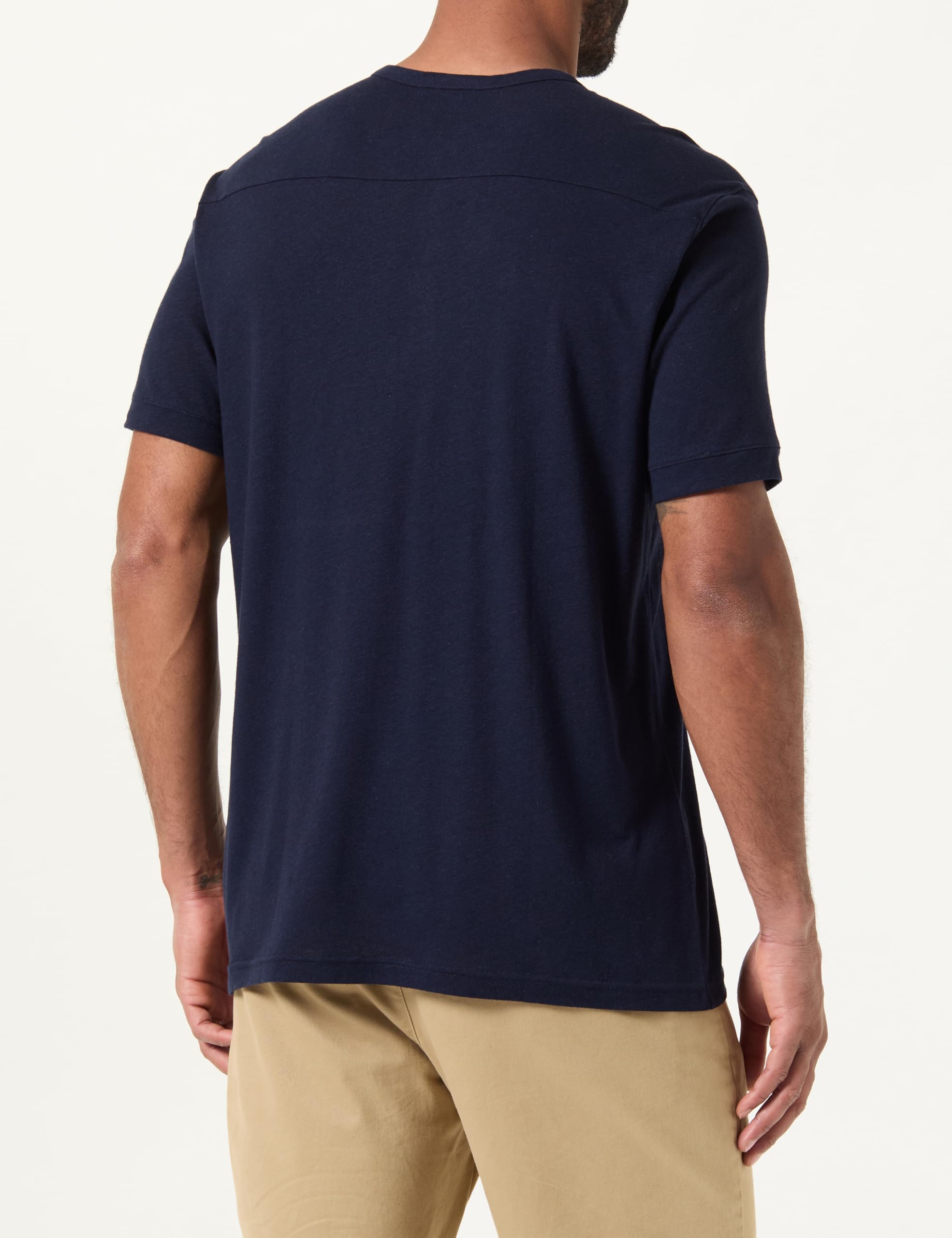 Benetton Serafino T-Shirt Maglietta Misto Lino Relax
