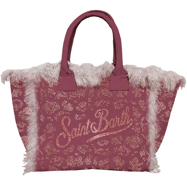 MC2 Saint Barth Vanity Borsa Donna Bordeaux Strass Leopard