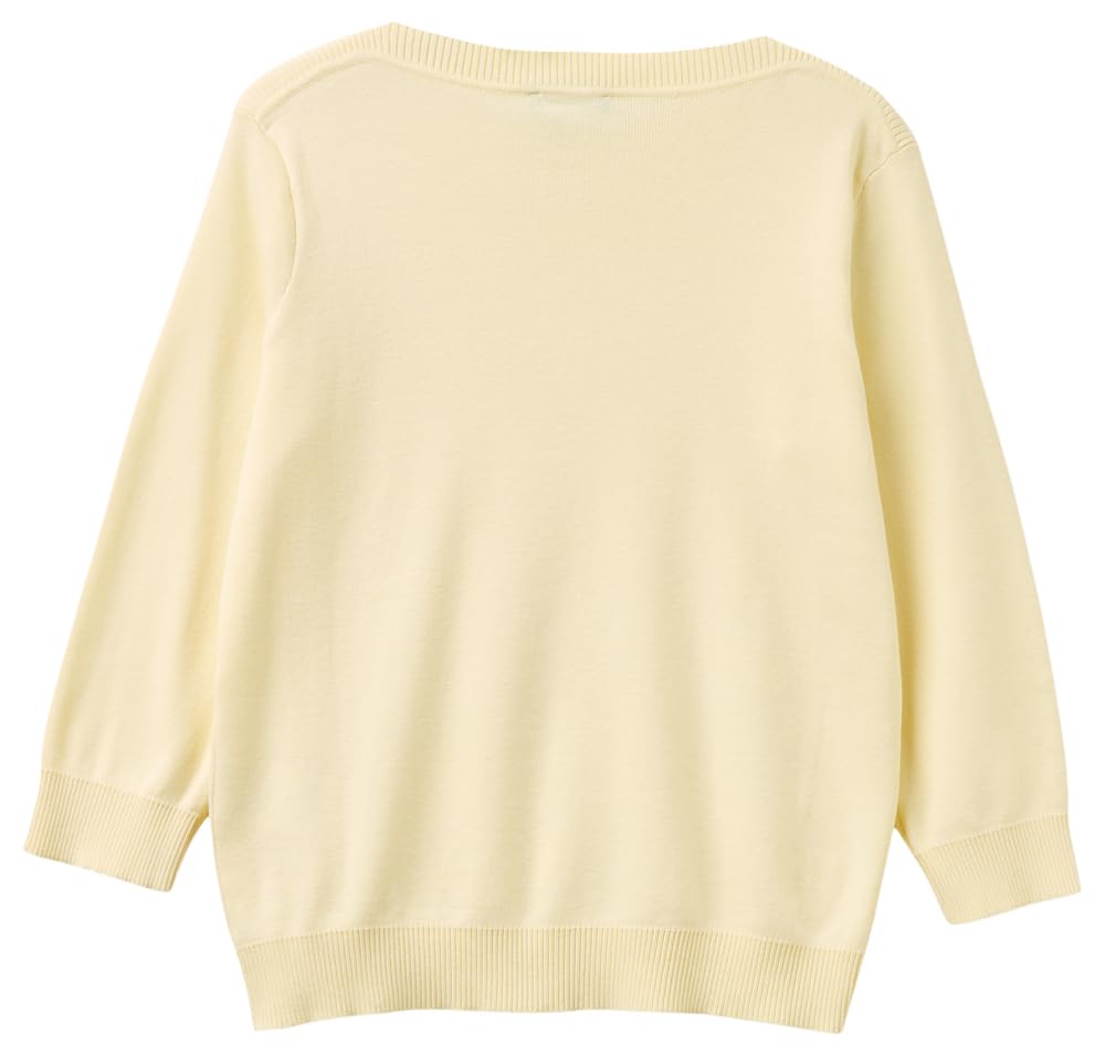 Benetton Maglieria 1c19d10g1 maglia barca gialla manica 3/4