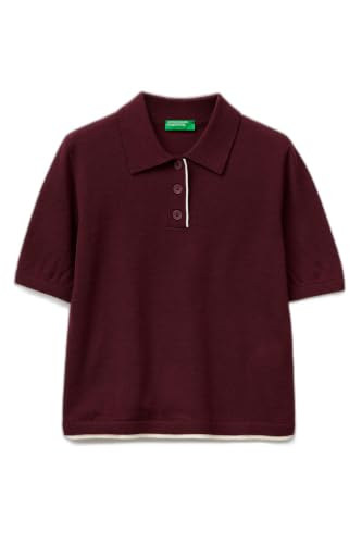 Benetton 11ahd301j Maglia Polo XS Marrone Lana